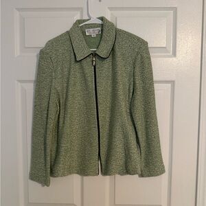 St. John Collection Green Textured Blazer
